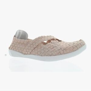 NEW BERNIE MEV MARGO SLIP ON SANDALS NEW BLUSH SHIMMER PINK US 9 Woven Hey Dude